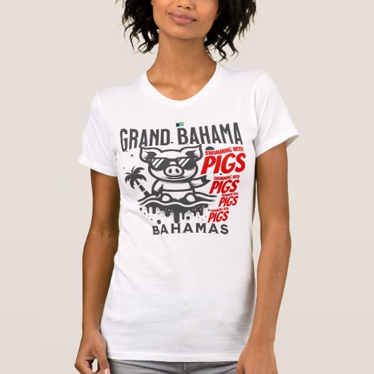 Bahamas Souvenir Geschenk: Grand Bahama Schwimmsch T-Shirt (Vorderseite)