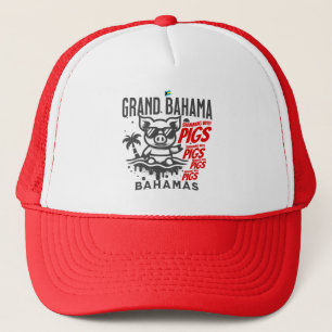 Bahamas Souvenir Geschenk: Grand Bahama Schwimmsch Truckerkappe