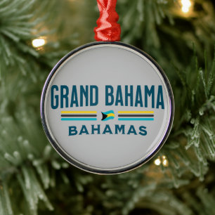 Bahamas Souvenir-Geschenk: Grand Bahama Unabhängig Ornament Aus Metall