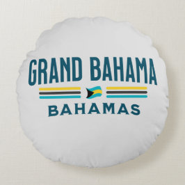 Bahamas Souvenir-Geschenk: Grand Bahama Unabhängig Rundes Kissen