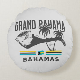 Bahamas Souvenir-Geschenk: Grand Bahama Unabhängig Rundes Kissen