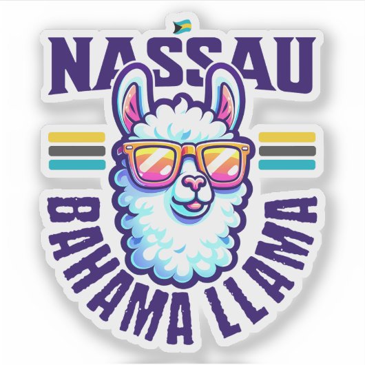 Bahamas Souvenir Geschenk: Nassau Bahamas Bahama L Aufkleber (Vorderseite)
