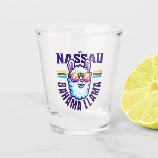 Bahamas Souvenir Geschenk: Nassau Bahamas Bahama L Schnapsglas (Vorderseite)
