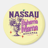 Bahamas Souvenir Geschenk: Nassau Bahamas Bahama M Magnet (Vorne)