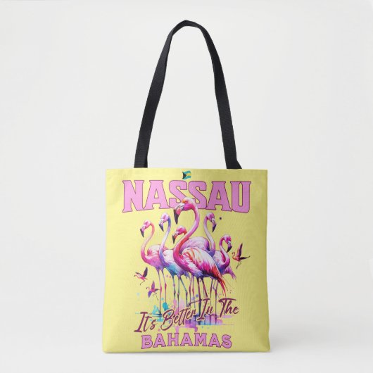 Bahamas Souvenir Geschenk : Nassau Bahamas Flaming Tasche (Vorderseite)