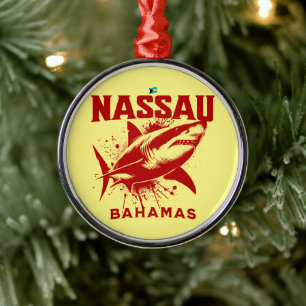 Bahamas Souvenir Geschenk: Nassau Bahamas Hai Fisc Ornament Aus Metall