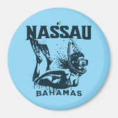 Bahamas Souvenir Geschenk : Nassau Bahamas Schnorc Magnet (Vorne)
