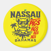 Bahamas Souvenir-Geschenk: Nassau Bahamas schwimme Magnet (Vorne)