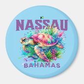 Bahamas Souvenir Geschenk: Nassau Bahamas Sea Turt Magnet (Vorne)