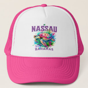 Bahamas Souvenir Geschenk: Nassau Bahamas Sea Turt Truckerkappe
