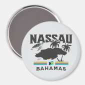 Bahamas Souvenir-Geschenk: Nassau Bahamas Unabhäng Magnet (Vorderseite/Rückseite)