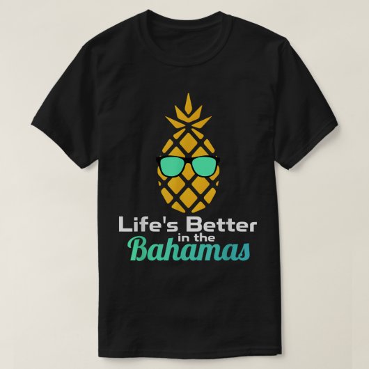 Bahamas Souvenir T s Ananas Sonnenbrille Graphic T-Shirt (Design vorne)