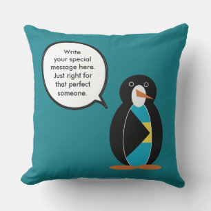 Bahamas sprechende Ms. Penguin  Kissen