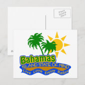 Bahamas-Staat der Postkarte (Vorne/Hinten)