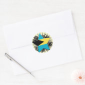 Bahamas Star Runder Aufkleber (Umschlag)