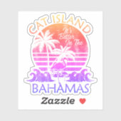 Bahamas Sticker Cat Island Urlaub Beach Cruise (Blatt)