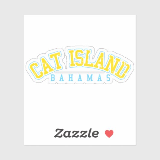 Bahamas Sticker Cat Island Urlaub Kreuzfahrt (Blatt)