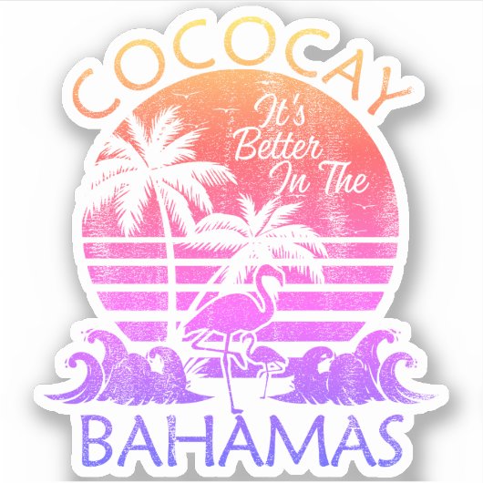 Bahamas Sticker CocoCay Ferien Beach Cruise (Vorderseite)