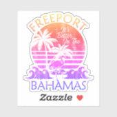 Bahamas Sticker Freeport Vacation Beach Cruise (Blatt)