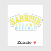 Bahamas Sticker Hafen Insel Urlaub Kreuzfahrt (Blatt)