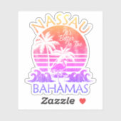 Bahamas Sticker Nassau Vacation Beach Cruise (Blatt)
