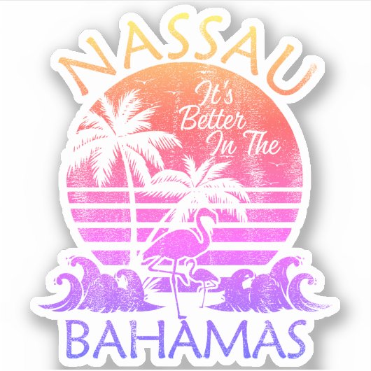 Bahamas Sticker Nassau Vacation Beach Cruise (Vorderseite)