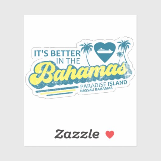 Bahamas Sticker Paradise Island (Blatt)