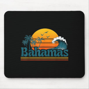 Bahamas Strand Sommerurlaub Retro Sonnenuntergang Mousepad