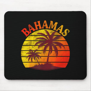 Bahamas Strand Tropischer Sommerurlaub Palmenbaum Mousepad