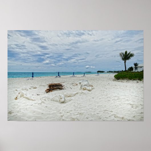 Bahamas Strandfeuerstelle Poster (Vorne)