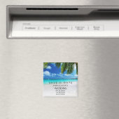 Bahamas-Strandhochzeit - Save the Date Magnet (In Situ (Geschirrspüler))