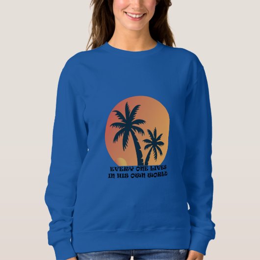 Bahamas Sunset Palm Trees Sweatshirt (Vorderseite)