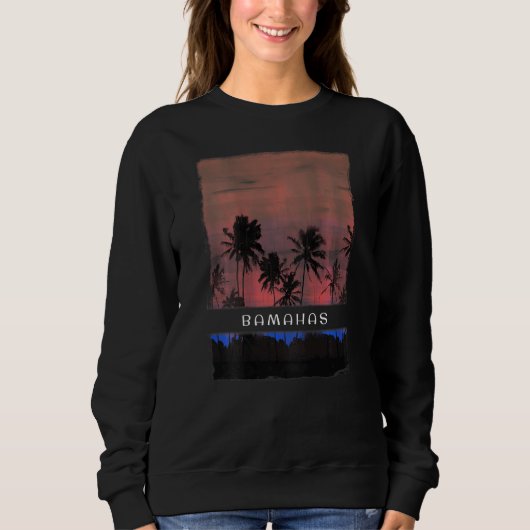 Bahamas Sunset Vacation Souvenir Sweatshirt (Vorderseite)
