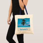 Bahamas-Tasche - Strand, weißer Sand und Palme Tragetasche (Vorderseite (Produkt))