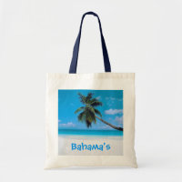 Bahamas-Tasche - Strand, weißer Sand und Palme