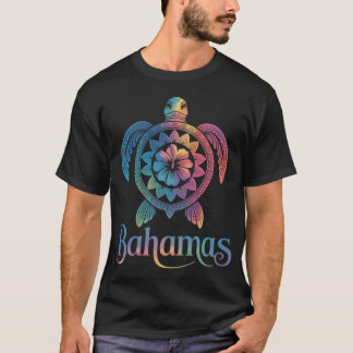Bahamas Tie Dye Meeresschildkröten-Urlaub T-Shirt