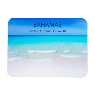 Bahamas tropischer Strand mit türkisblauem Meer Magnet