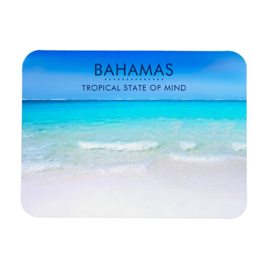 Bahamas tropischer Strand mit türkisblauem Meer Magnet (Horizontal)