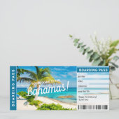 Bahamas Überraschungsreise Boarding Pass Geschenkg (Stehend Vorderseite)