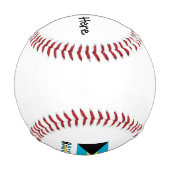 Bahamas und bahamianische Flagge mit Ihrem Namen Baseball (Rückseite)