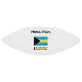 Bahamas und die bahamaische Flagge mit Ihrem Namen Football (Panel)