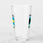 Bahamas und die bahamianische Flagge Personalisier Glas (Links)
