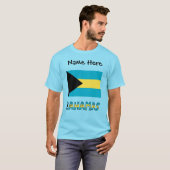 Bahamas und die bahamianische Flagge Personalisier T-Shirt (Vorne ganz)