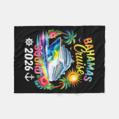 Bahamas Vacation 2026 Squad Family Friends Matchin Fleecedecke (Vorderseite (Horizontal))