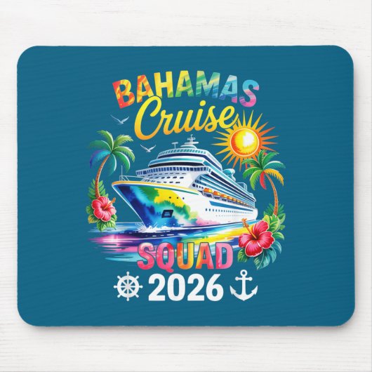 Bahamas Vacation 2026 Squad Family Friends Matchin Mousepad (Vorne)