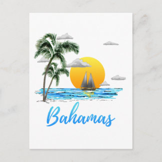 Bahamas Vacation Sailing Postkarte