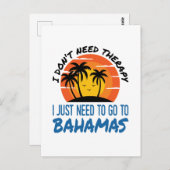 Bahamas Vacation Tropical Beach Trip Therapie Postkarte (Vorne/Hinten)