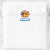 Bahamas Vacation Tropical Beach Trip Therapy Quadratischer Aufkleber (Tasche)