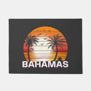 Bahamas Vintag Palm Trees Summer Beach Fußmatte
