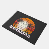 Bahamas Vintag Palm Trees Summer Beach Fußmatte (Schrägansicht)